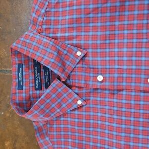 Daniel Cremieux Men's Red and Blueish stripe Shirt, Italian fabric